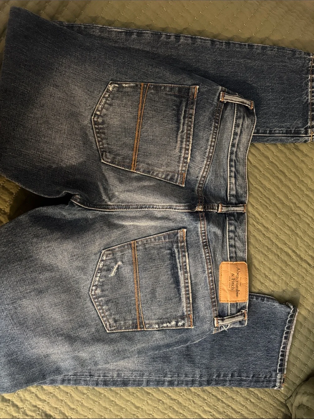 Abercrombie & Fitch Men's Light Blue Slim Straight Jeans